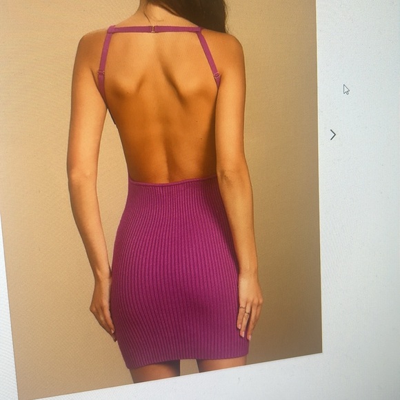 Ribbed knit backless mini dress - Picture 6 of 6